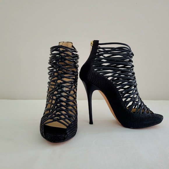 JIMMY CHOO LONDON Short Black High Heel Bootie Size 39 - Picture 3 of 9